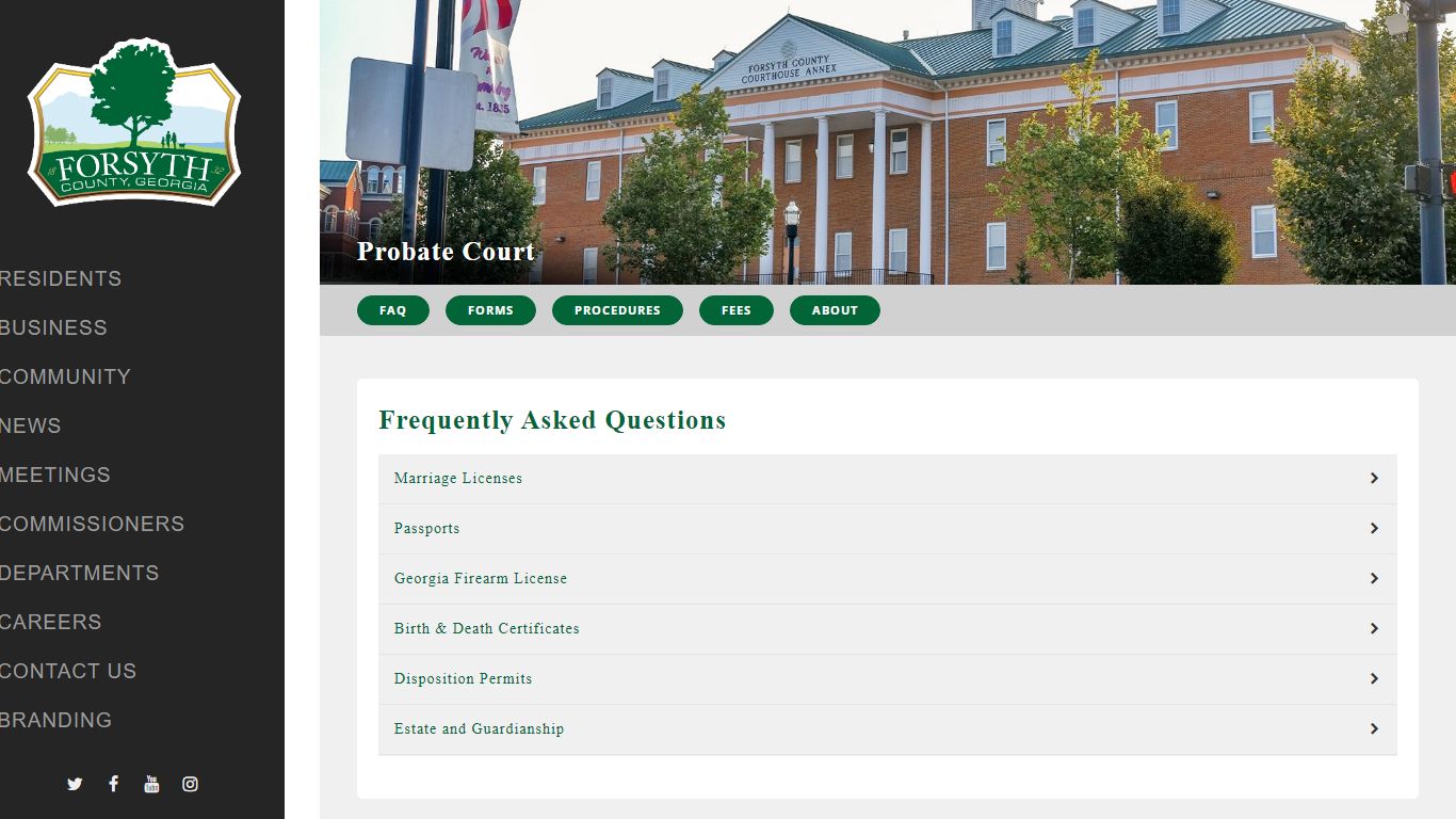 Probate Court - Forsyth County, Georgia